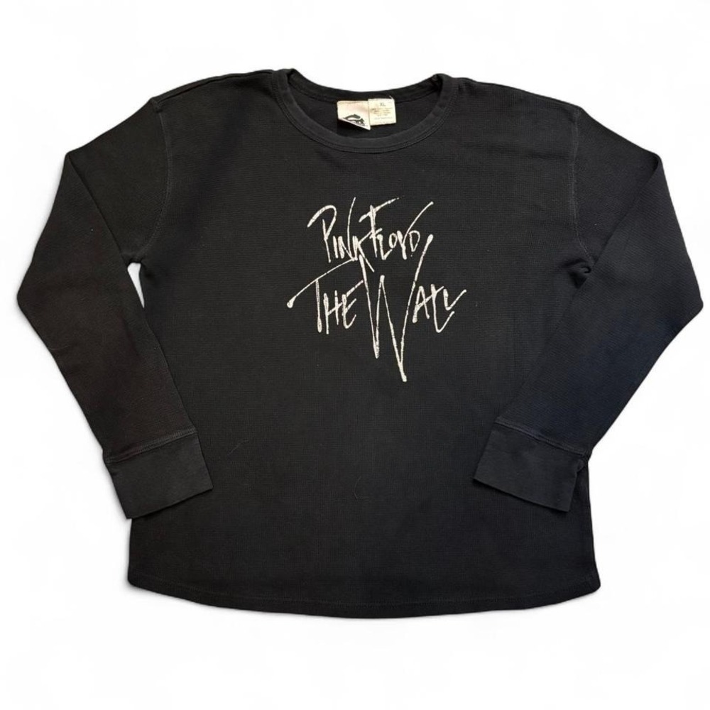 Vintage Vinyl Pink Floyd The Wall Graphic Long Sleeve Thermal Shirt Black XL